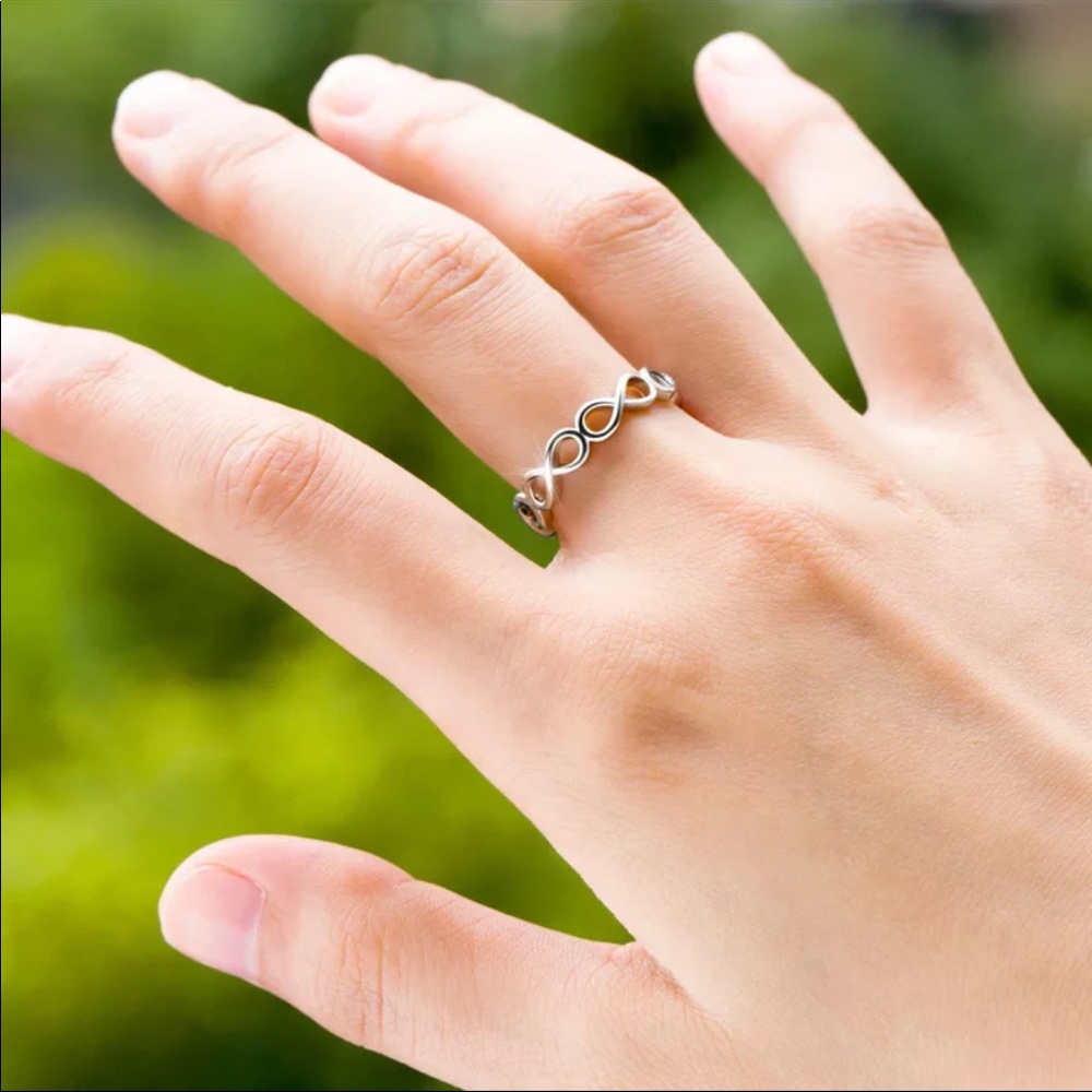 New Infinity 925 Silver Classic Design Delicate 💍 - Picture 2 of 6